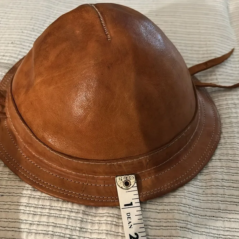 Vintage Traditional Brazilian Leather Kids Hat Vaqueiro Cowboy Brown